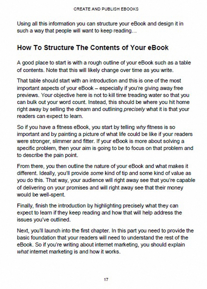 Excerpt from eBook titled Create and Publish eBooks